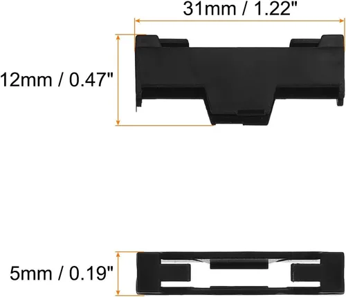 Vista 2 de MECCANIXITY 50 clips de cable servo, extensión servo de ABS, soporte de fijación de hebilla de cable de seguridad para RC avión, barco