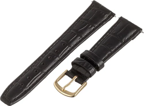 Vista 15 de Hadley-Roma Women's Alligator Grain Leather WatchStrap Negro