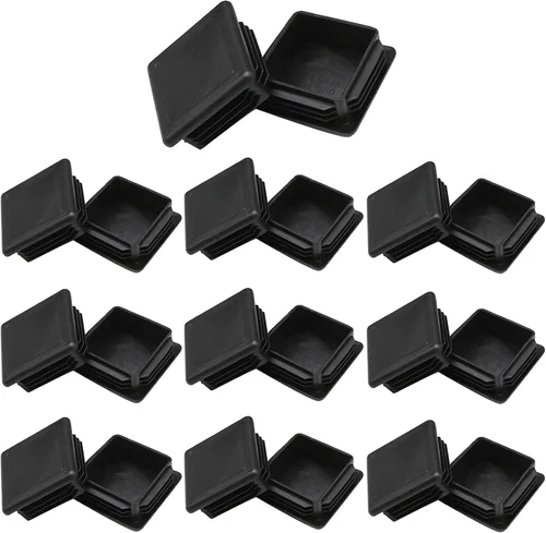 Vista 6 de Tapones cuadrados de tubo de 1 pulgada, tapones cuadrados de plástico de 0.984 in x 0.984 in para silla, protector de suelo, tubo, tapa de extremo