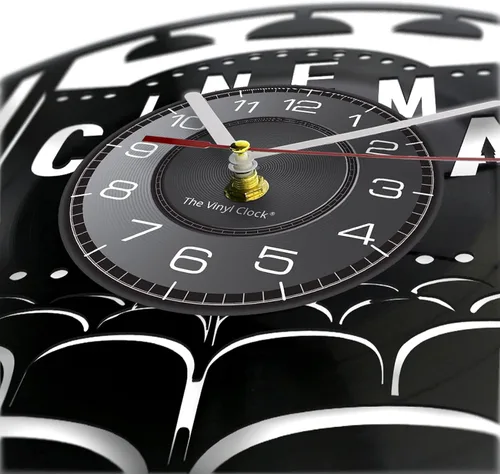 Vista 3 de Reloj de pared – Reloj de vinilo de corte de 12 pulgadas, Gramófono, Lp, para colgar en la pared, para fanáticos del cine