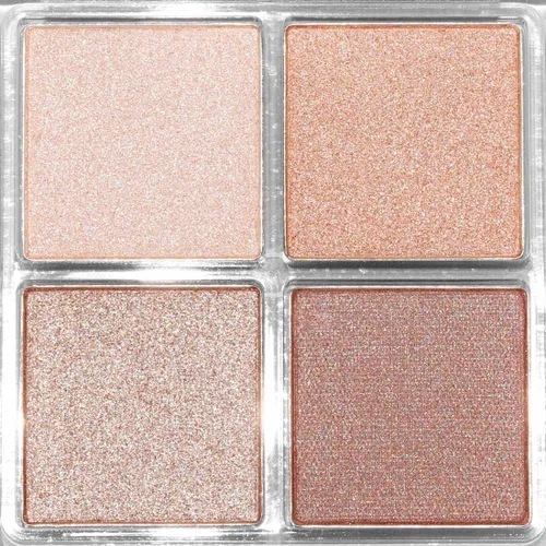 Vista 2 de Palladio Sombra de ojos cuádriceps, aterciopelada pigmentada mate mezclable, acabados metálicos y brillantes, fórmula cremosa, paleta de sombra