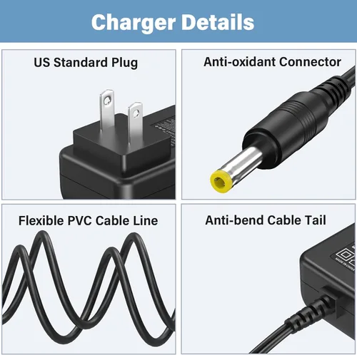 Vista 3 de Repuesto de cargador de destornillador de 5 V para Ryobi HP44L HP34L 4V destornillador eléctrico inalámbrico, cable de alimentación adaptador de CA