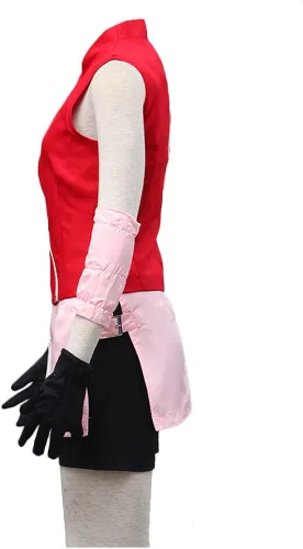 Vista 3 de RTXBQU Haruno Sakura - Disfraz de falda para niñas, disfraz de Halloween y carnaval