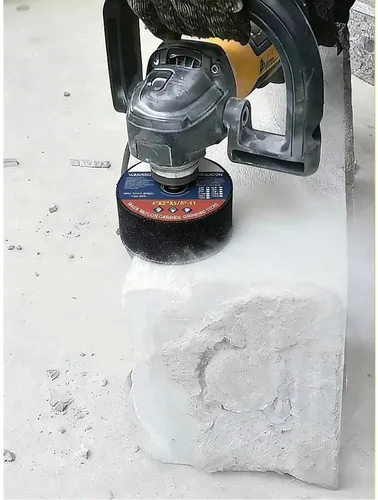 Vista 4 de SIGNI Piedra de molienda de carburo de silicio de 4 pulgadas con eje de 5/8 para moler mampostería (grano 24)