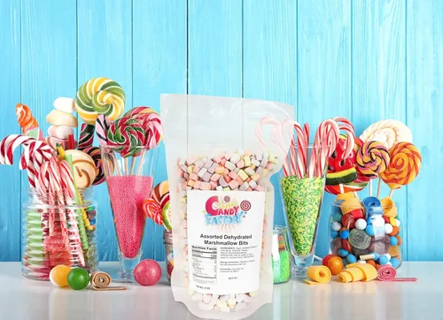 Vista 5 de Sarah's Candy Factory Brocas de malvavisco deshidratadas surtidas (bolsa de 8 onzas)