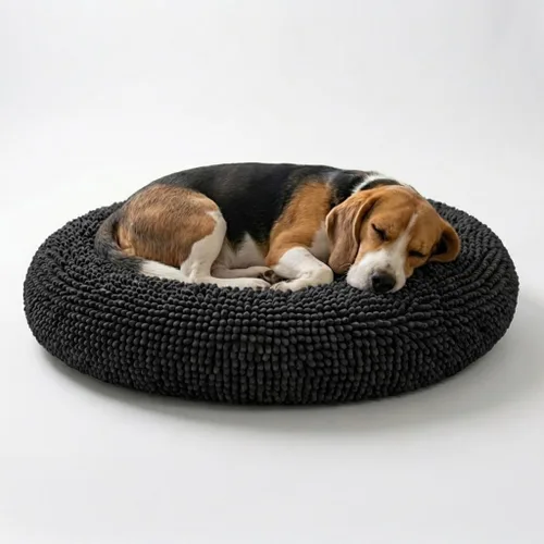 Vista 17 de Muddy Mat® Cloud K-9 cama para perros y gatos, cama suave y relajante en forma de dona, material de chenille, funda extraíble, lavable y apta