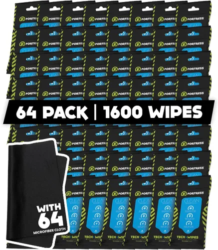Vista 12 de Fortress Toallitas electrónicas (25 unidades, paquete de 3) toallitas para llevar para pantallas, teléfonos, teclados, monitores de TV, pantallas