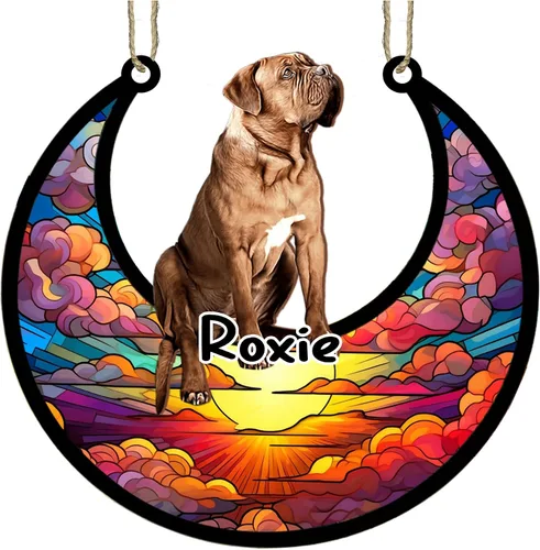 Vista 75 de LOVELYPOD Adorno de Navidad personalizado para perro pastor australiano, atrapasoles conmemorativo, adorno de Navidad de pastor australiano