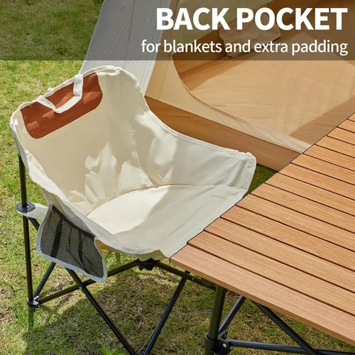 Vista 3 de SHANQUAN Paquete de 2 sillas plegables de campamento, silla de campamento compacta, silla de camping portátil y ligera para césped al aire libre