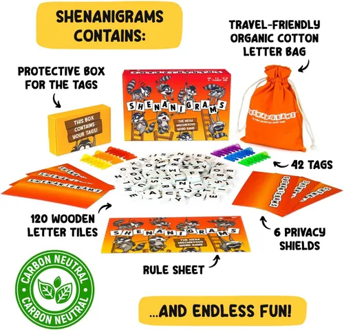 Vista 6 de ¡Shenanigrams! – ¡El juego de palabras mega travieso! Un juego de fiesta familiar súper divertido y rápido para niños, adolescentes y adultos