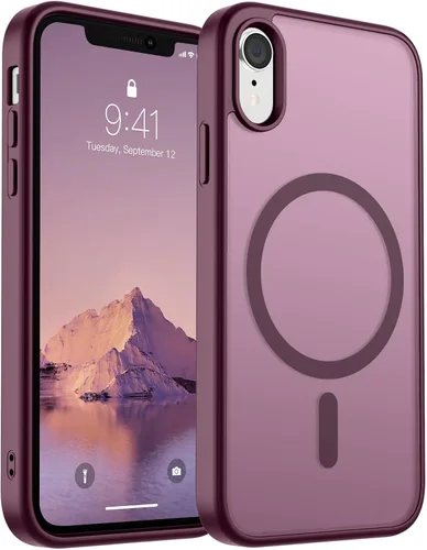 Vista 57 de SUPFINE Funda magnética para iPhone 11 Pro Max (compatible con MagSafe) (protección contra caídas de grado militar), delgada, translúcida mate, a