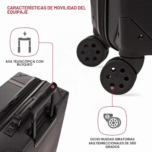 Vista 2 de SwissGear 7739 Maleta rígida con ruedas giratorias, color rubor, juego de 2 piezas (19/26)
