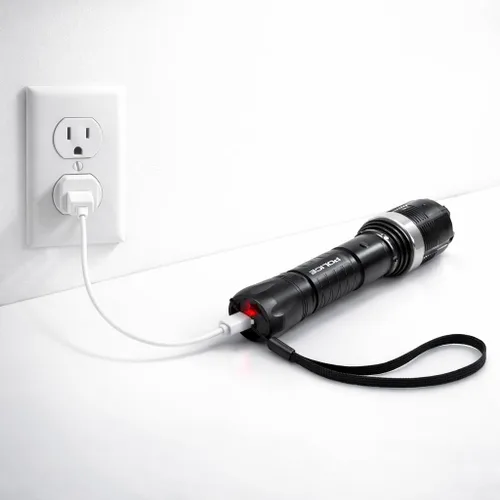 Vista 6 de POLICE Stun Gun 8800 - Max Volt recargable con linterna táctica LED