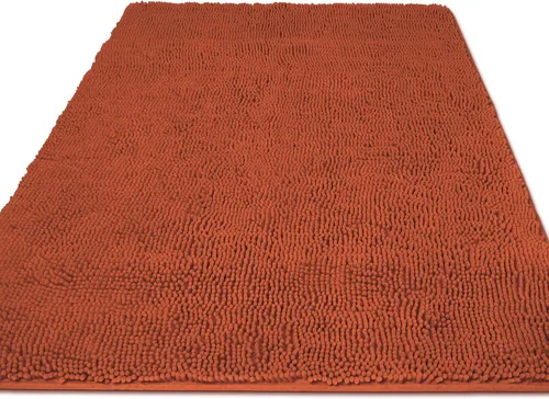 Vista 261 de Yeaban Alfombra de pasillo de baño de 24 x 72 pulgadas, antideslizante, alfombra de baño larga de felpilla gruesa, absorbente y lavable, alfombra