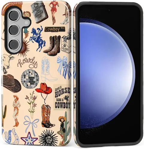 Vista 8 de Funda para Samsung Galaxy S23, Funda Híbrida Resistente 2 en 1 de Cuerpo Completo Resistente a Golpes con Protección Brillante para Samsung Galaxy