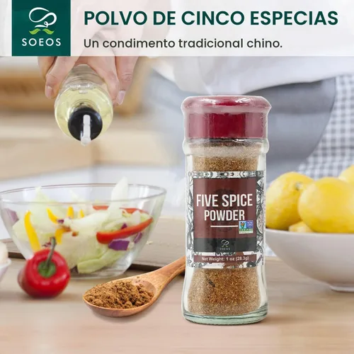 Vista 5 de Soeos Polvo chino de cinco especias, 1 onza, mezcla auténtica de cinco