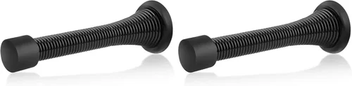 Vista 21 de HOMOTEK Paquete de 1 tope de puerta de resorte con parachoques de goma de 3-1/8", resorte flexible de servicio pesado, tope de puerta de pared