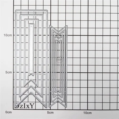 Vista 3 de DzIxY Troqueles de corte de metal de etiqueta cuadrada superpuesta para kit de fabricación de tarjetas, troquelados, troquelados, plantillas
