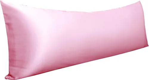 Vista 141 de NTBAY Paquete de 2 fundas de almohada estándar de satén para cabello y piel, lujosas y sedosas fundas de almohada con cierre de sobre, 20 x 26
