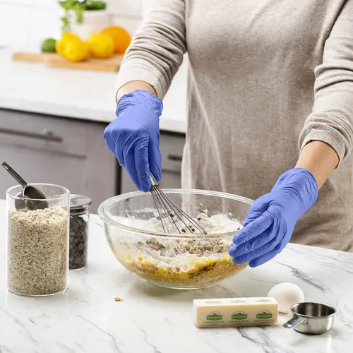 Vista 5 de GUSTO Blue Nitrile Gloves, Disposable Gloves – 4 Mil, Latex & Rubber Free, Non-Sterile Powder-Free (Formerly Comfy Package)