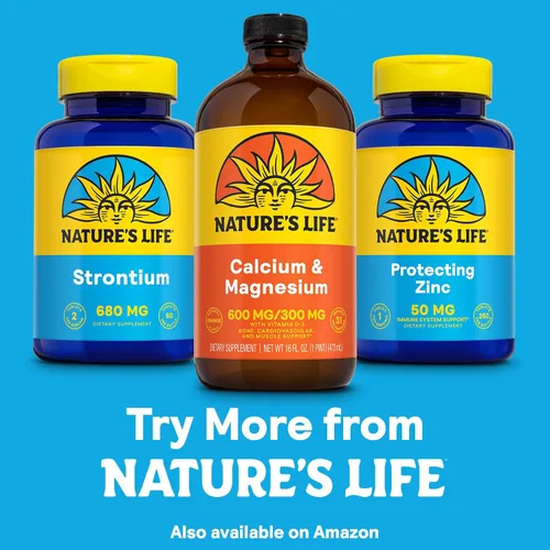 Vista 6 de NATURE'S LIFE Suplemento líquido de calcio y magnesio con vitamina D 3 – Salud ósea, músculo, salud cardíaca y apoyo inmunológico – Sabor a naranja