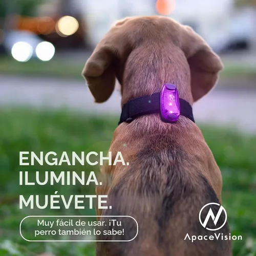 Vista 8 de LED Safety Light (2 Pack) with Bonus Items – Clip On Strobe/Running Lights for Runners, Dogs, Bikes, Walking and More Púrpura