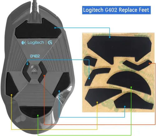 Vista 6 de Quartet trade Pies para mouse, patines para mouse, para mouse de juegos Logitech