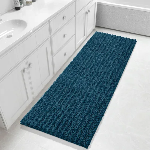 Vista 140 de Yimobra Alfombras de Baño Antideslizantes Lavables - Alfombra de Baño de Chenilla Ultra Suave Absorbente, Alfombra Peluda de Secado Rápido para Negro