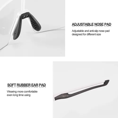 Vista 6 de ROCKBROS Gafas de sol polarizadas con protección UV con gafas de sol deportivas fotocromáticas