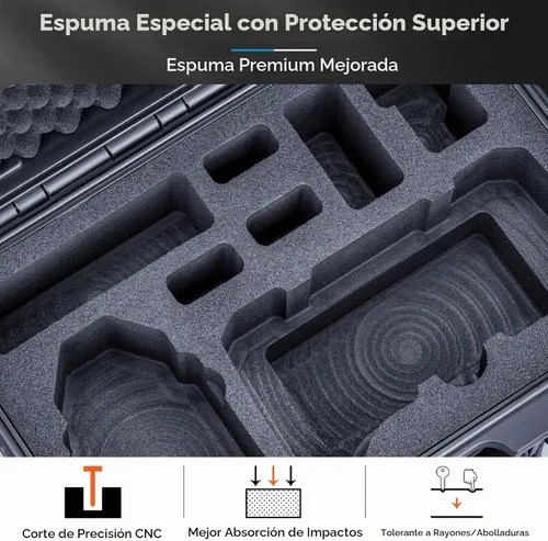 Vista 4 de Lykus Titan AM100 - Carcasa rígida impermeable para Potensic Atom 2/3-Axis Negro