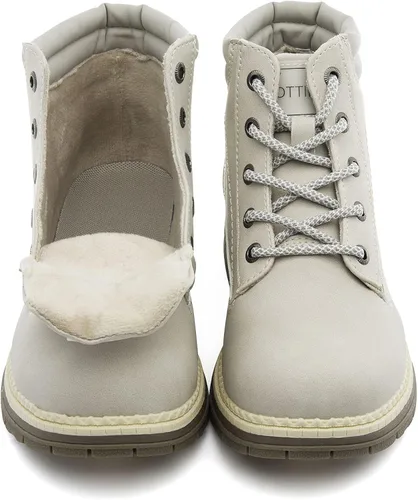 Vista 7 de Botas impermeables para el trabajo de senderismo para mujer, botas tácticas de senderismo para la nieve de invierno, botas de senderismo
