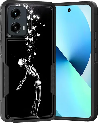 Vista 175 de para Moto G Play 4G 2024, funda de dos capas híbrida resistente y a prueba de golpes, PC duro + silicona suave protectora para Motorola Moto G Play