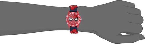 Vista 6 de Marvel Spider-Man - Reloj analógico de cuarzo con correa 3D para niños, Negro -, Reloj de cuarzo