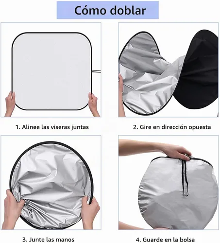Vista 3 de Ziciner 2 parasoles para parabrisas de automóvil, bloqueador de calor solar y rayos UV, protector plegable de 28 x 31 pulgadas, accesorios Bandera