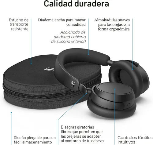 Vista 11 de Sennheiser ACCENTUM Plus - Auriculares inalámbricos Bluetooth con cancelación de ruido, función de carga rápida, hasta 50 horas de reproducción, ANC