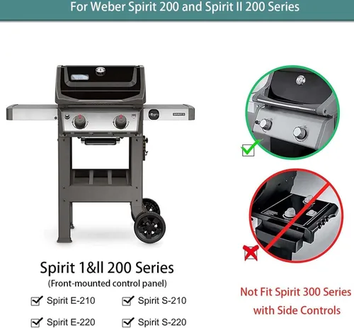 Vista 5 de Repuesto para piezas de parrilla Weber Spirit 7635 Weber Spirit I & II Serie 200, Spirit E210, S210, E220, S220, 7635 Barras saborizantes/Placas