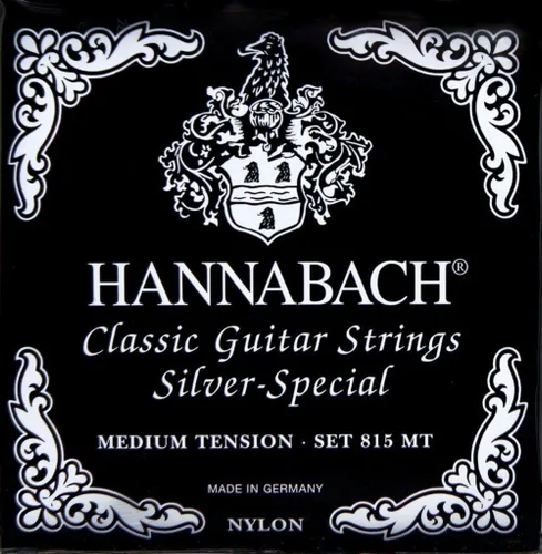Vista 6 de Hannabach Serie 815 - Cuerda de guitarra (tensión baja) plateada especial, única E1 para guitarra clásica (652511)