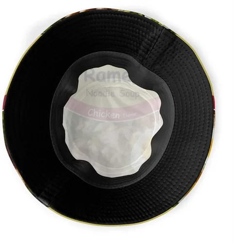 Vista 5 de Sombrero de pescador con estampado de comida, sombrero de playa unisex para el sol, sombrero de pescador