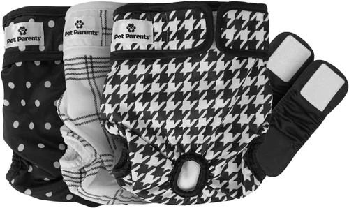Vista 13 de [Usado] Pet Parents - Pañales lavables para perros (3 unidades), pañales duraderos y de alta calidad para machos y hembras