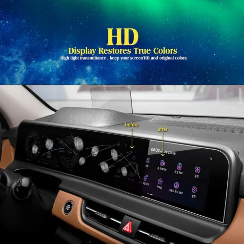 Vista 3 de 2 protectores de pantalla para Kia Seltos 2026 2025 2024 2024 para Kia Seltos 2024 de 10.25 pulgadas, doble pantalla panorámica compatible con Kia
