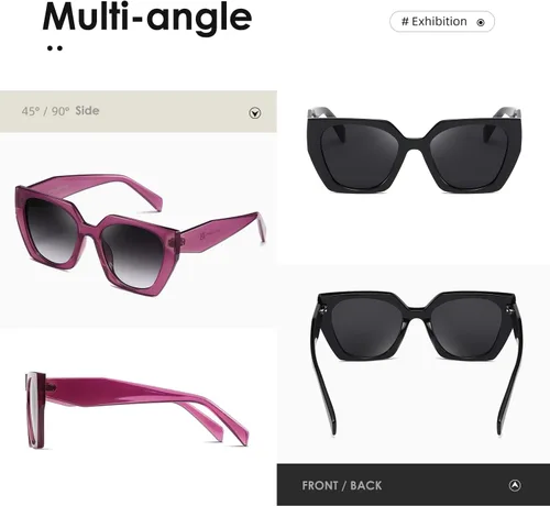 Vista 5 de kimorn Gafas de sol para mujeres y hombres de moda retro gafas de sol de moda K1354