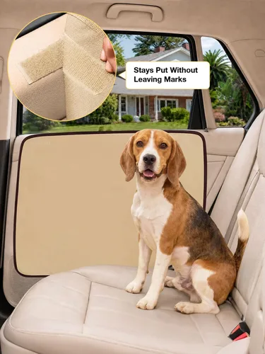 Vista 2 de Paquete de 2 accesorios de viaje para perros, funda protectora de asiento de puerta para vehículo, protector de arañazos de mascotas, protector
