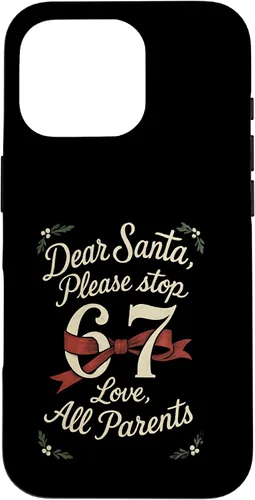 Vista 20 de Dear Santa 67 Funny Christmas Six Seven 6-7 Parents Case for iPhone XR