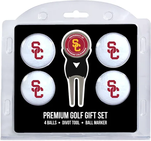 Vista 12 de Team Golf NCAA Unisex-Adult Team Golf NCAA Regulation Size Golf Balls (4 Count) & Divot Tool with Removable Double-Sided Magnetic Marker Cincinnati