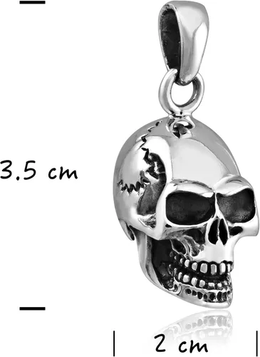 Vista 3 de withlovesilver 925plata esterlina encanto colgante de calavera