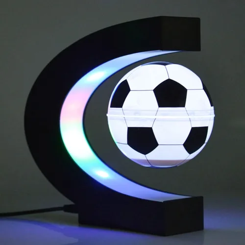 Vista 6 de Base suspendida en forma de C, bola de fútbol flotante magnética magnética, fútbol flotante de levitación de fútbol con base en forma de C