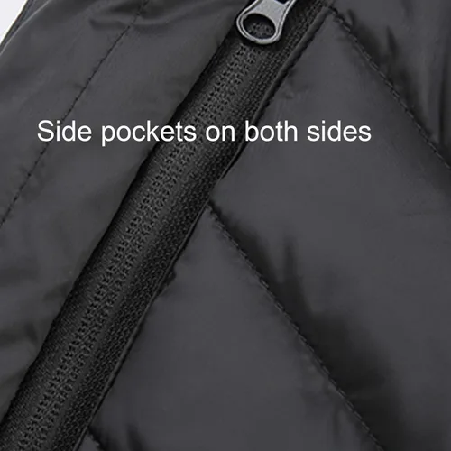 Vista 5 de Chaleco térmico con capucha de talla grande para hombres y mujeres, sudadera con capucha de calentamiento de invierno con gorro desmontable
