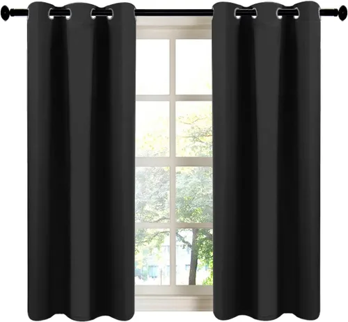 Vista 65 de LA PALMA Cortinas opacas con aislamiento térmico y ojales, para sala de estar, dormitorio, paquete de 2 paneles