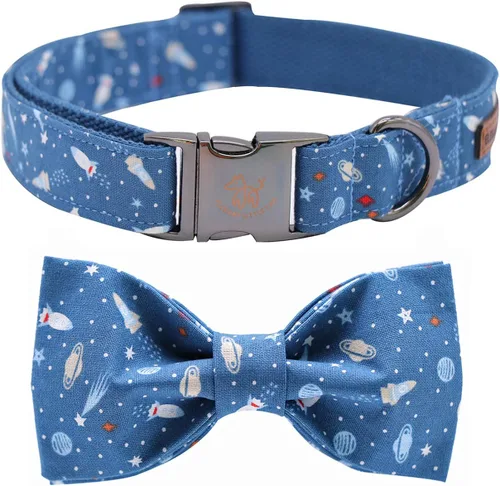 Vista 51 de Elegant little tail Independence - Collar patriótico para mascotas con pajarita para mascotas del 4 de julio de algodón suave para mascotas