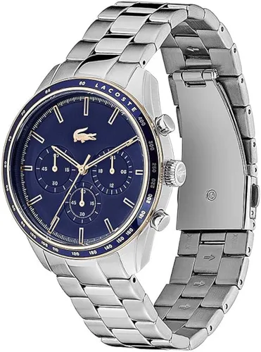 Vista 2 de Lacoste Reloj Boston de cuarzo para hombre con correa de acero inoxidable plata 20 Modelo 2011081 Plateado Reloj de cuarzo cronógrafo